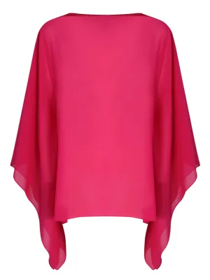 Fuxia Georgette poncho