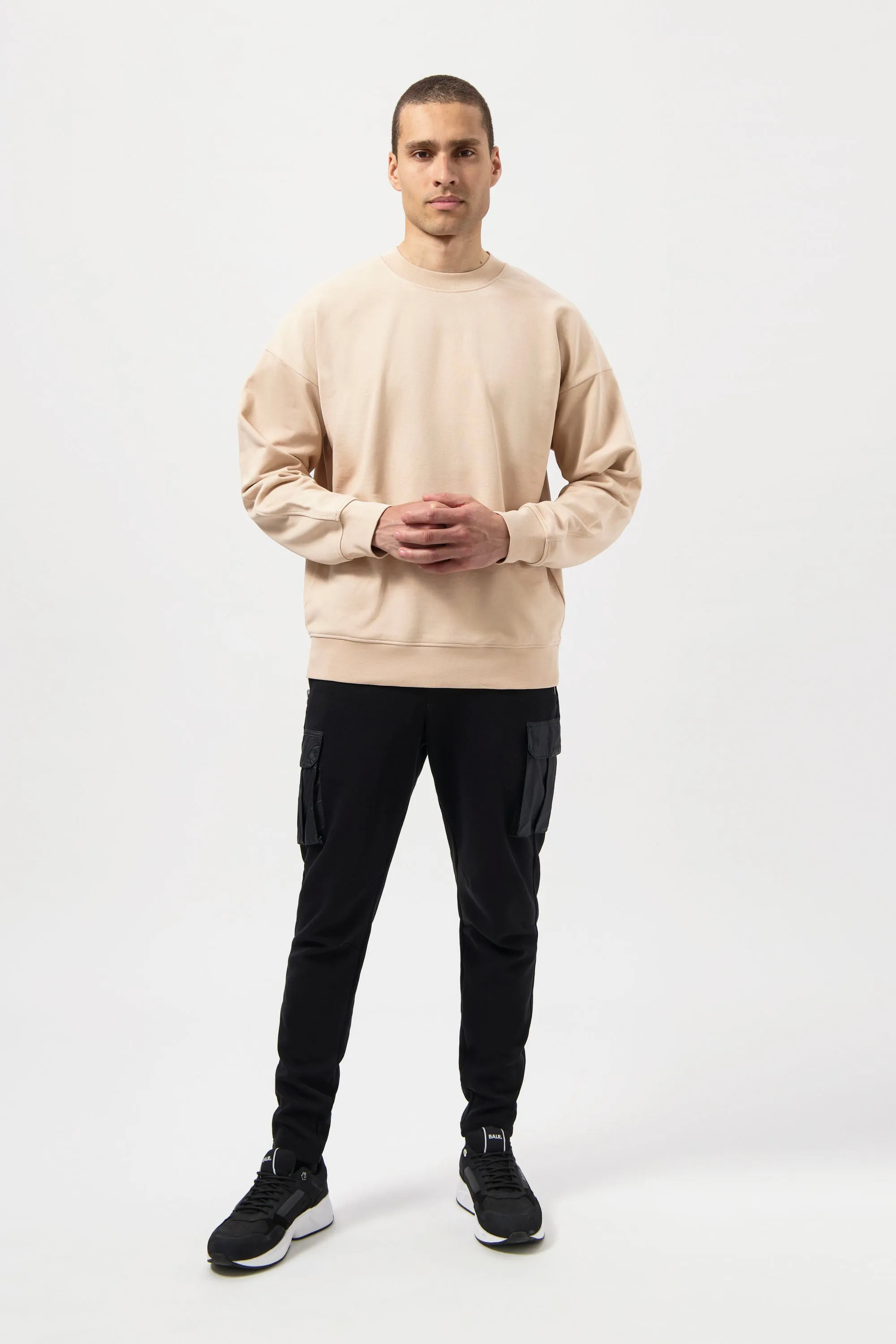 Game Day Box Fit Crewneck Sesame