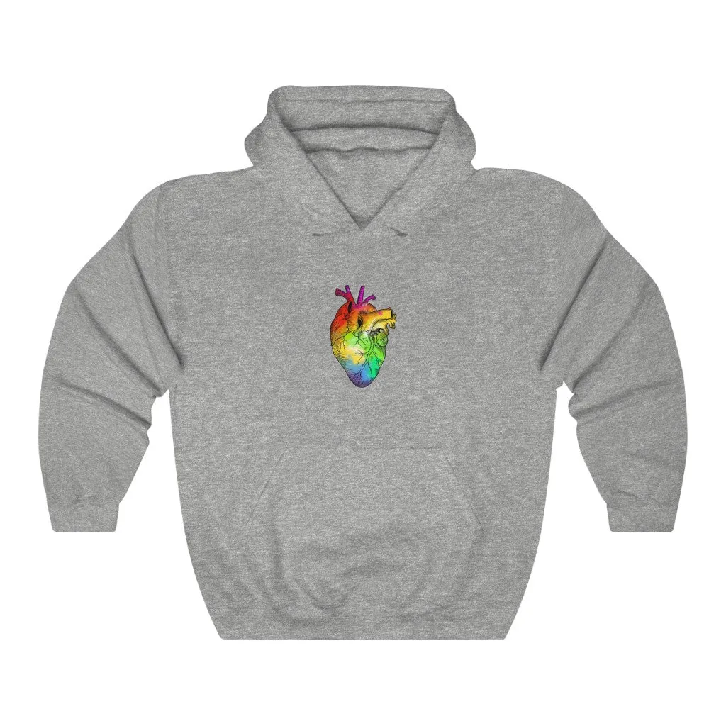 Gay Rainbow Proud at Heart Hoodie