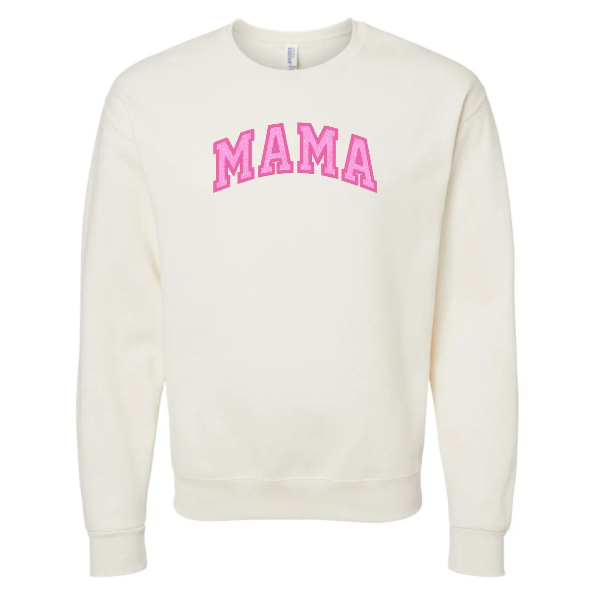 Glitter Embroidery ‘Mama’ Crewneck Sweatshirt
