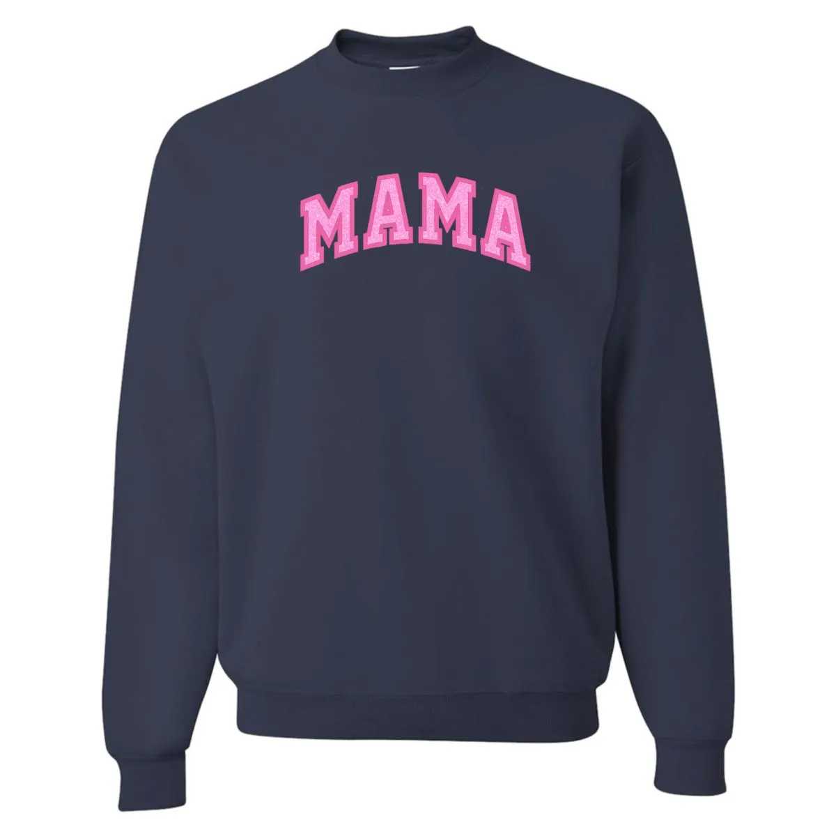 Glitter Embroidery ‘Mama’ Crewneck Sweatshirt