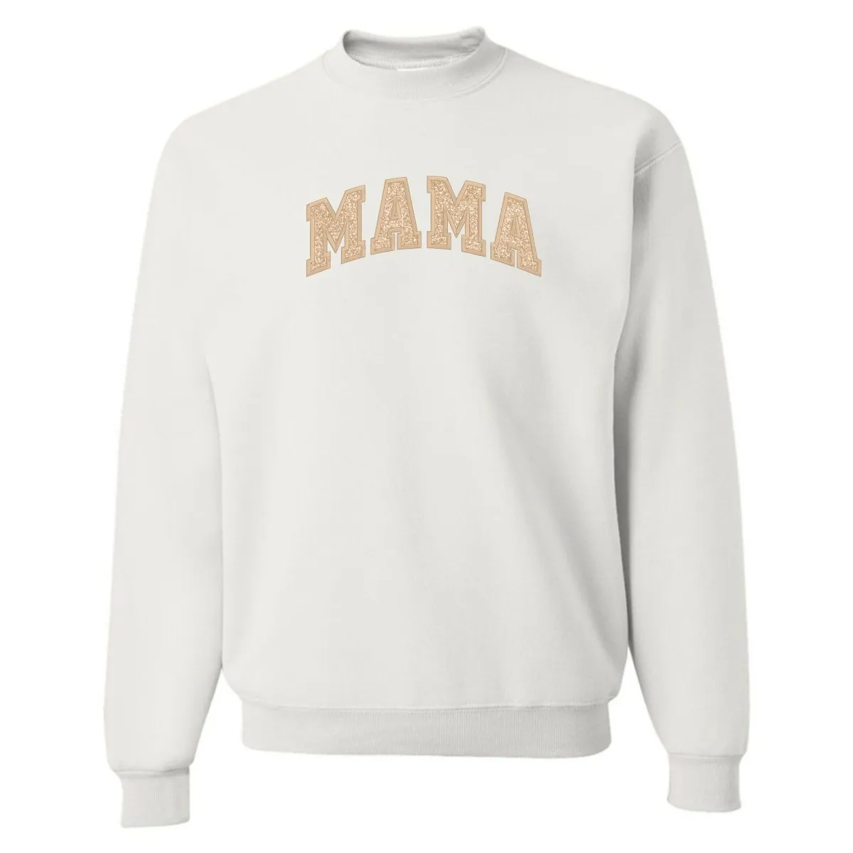 Glitter Embroidery ‘Mama’ Crewneck Sweatshirt