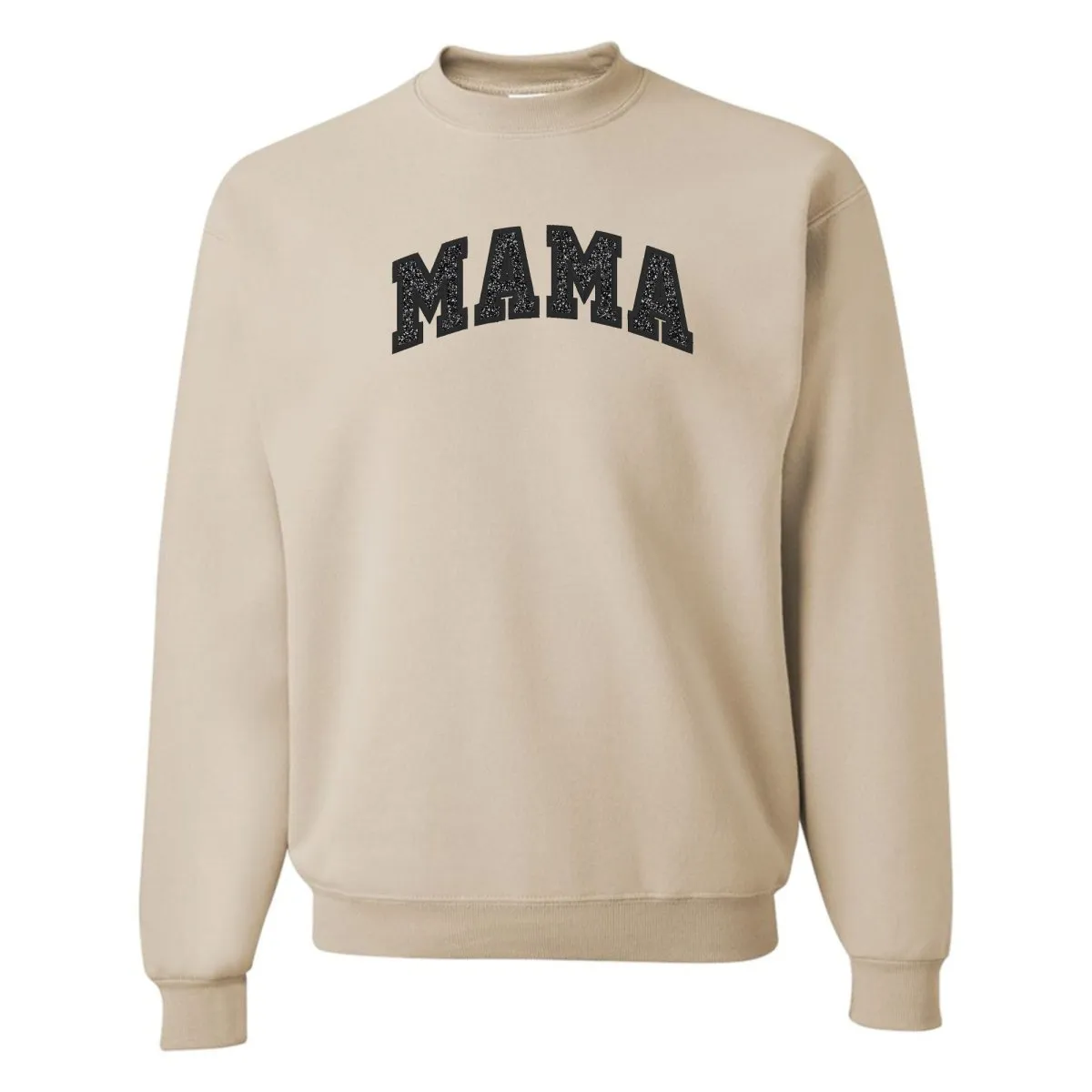Glitter Embroidery ‘Mama’ Crewneck Sweatshirt
