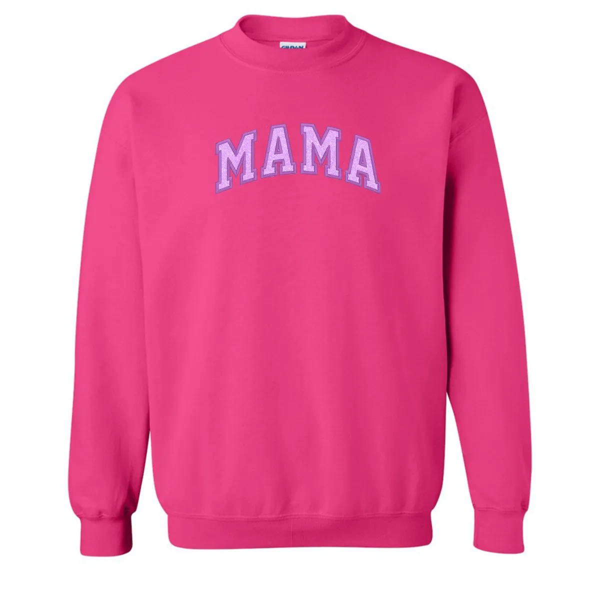 Glitter Embroidery ‘Mama’ Crewneck Sweatshirt