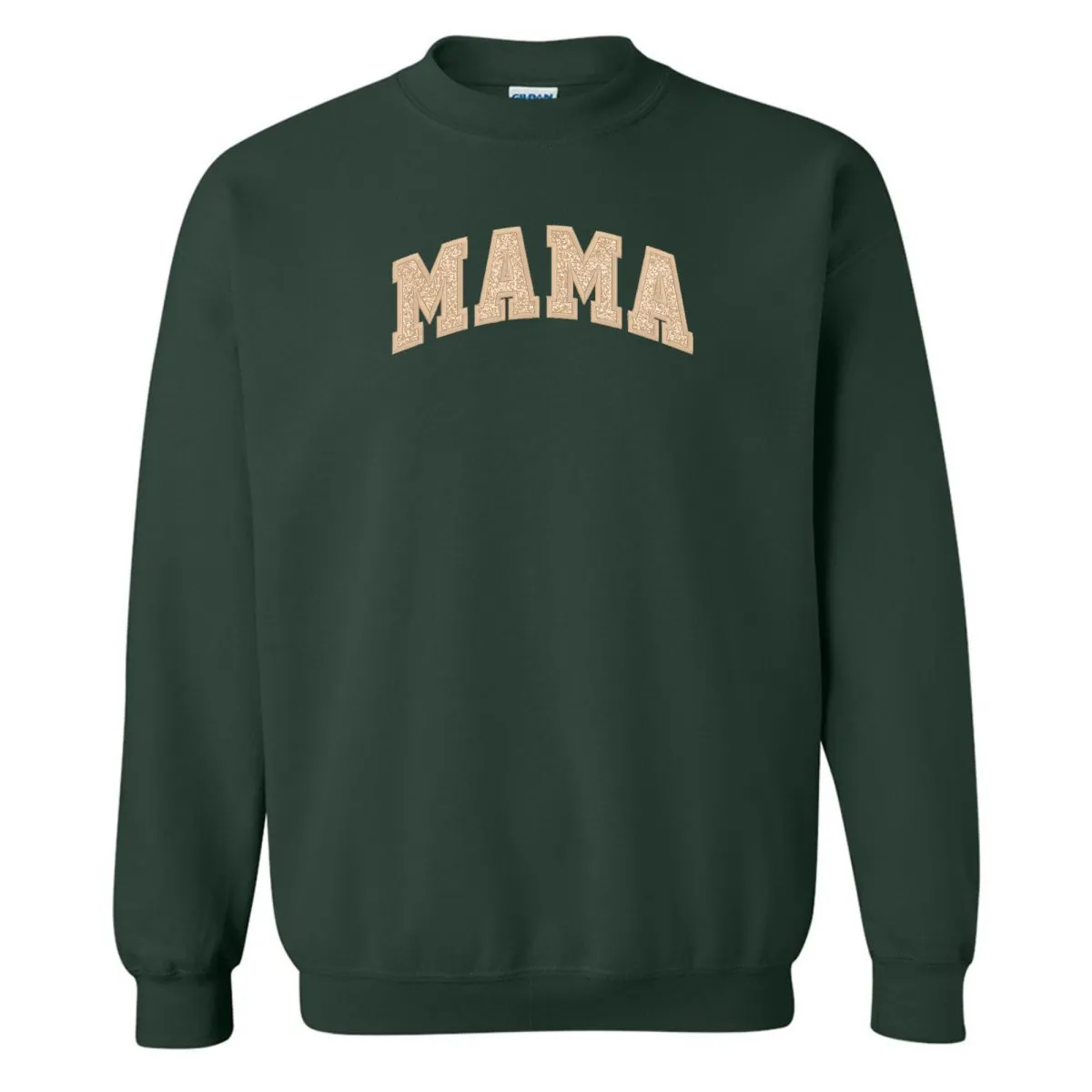 Glitter Embroidery ‘Mama’ Crewneck Sweatshirt