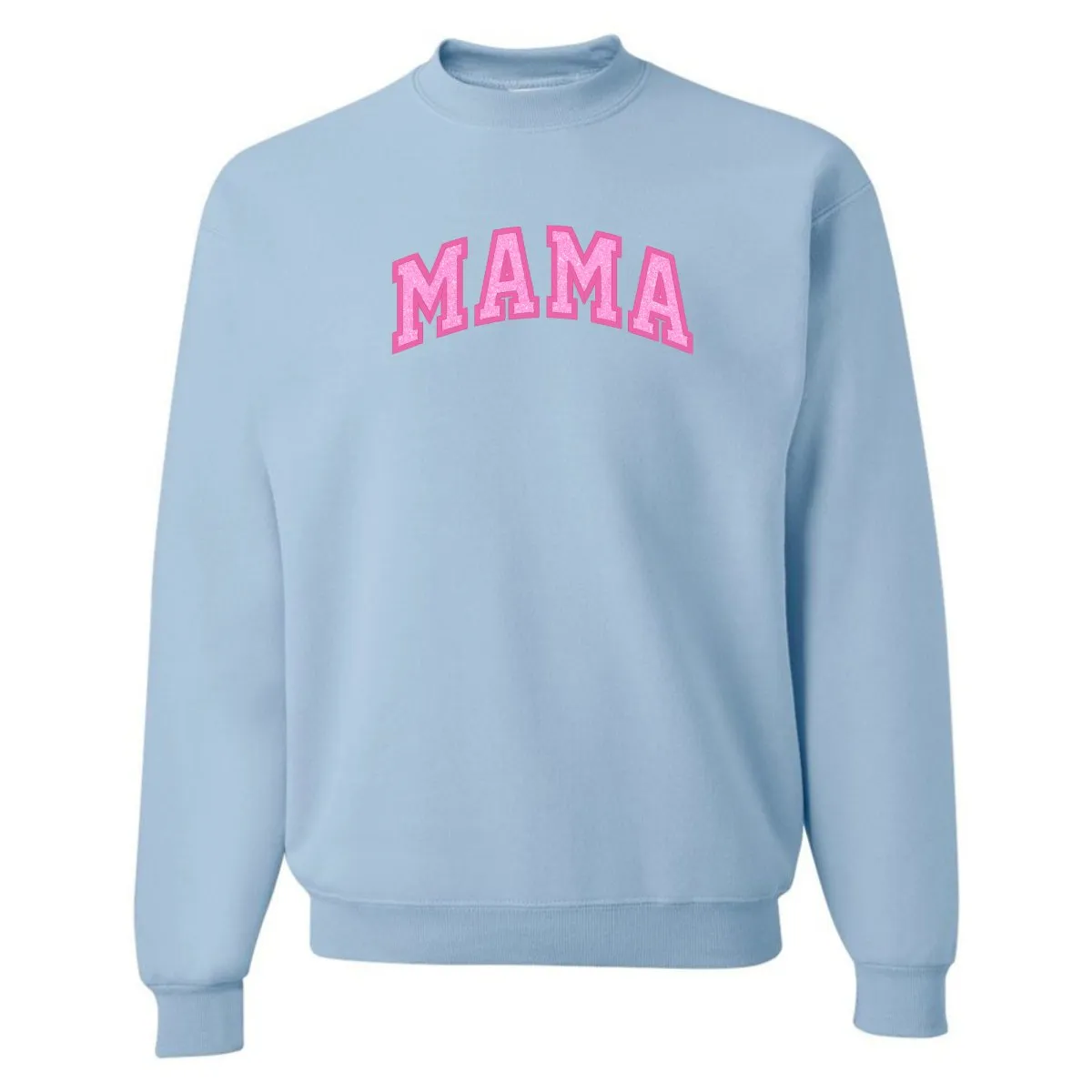 Glitter Embroidery ‘Mama’ Crewneck Sweatshirt