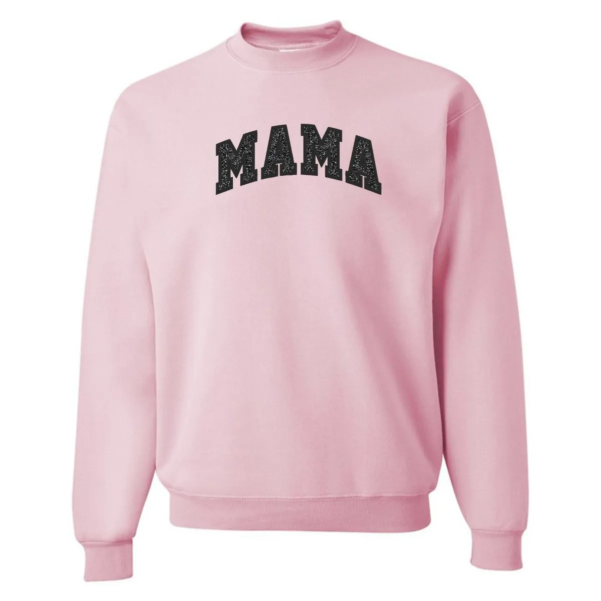 Glitter Embroidery ‘Mama’ Crewneck Sweatshirt