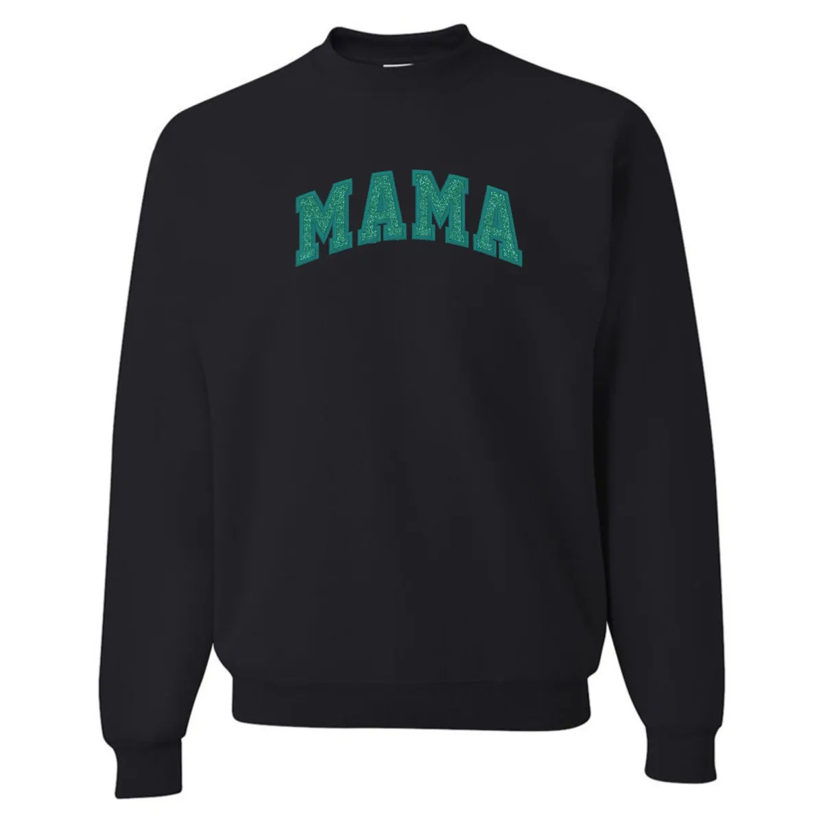 Glitter Embroidery ‘Mama’ Crewneck Sweatshirt