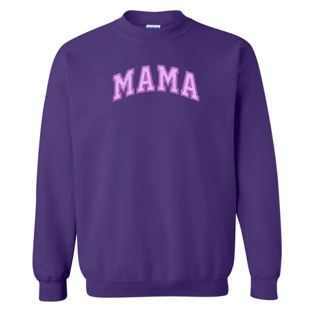 Glitter Embroidery ‘Mama’ Crewneck Sweatshirt