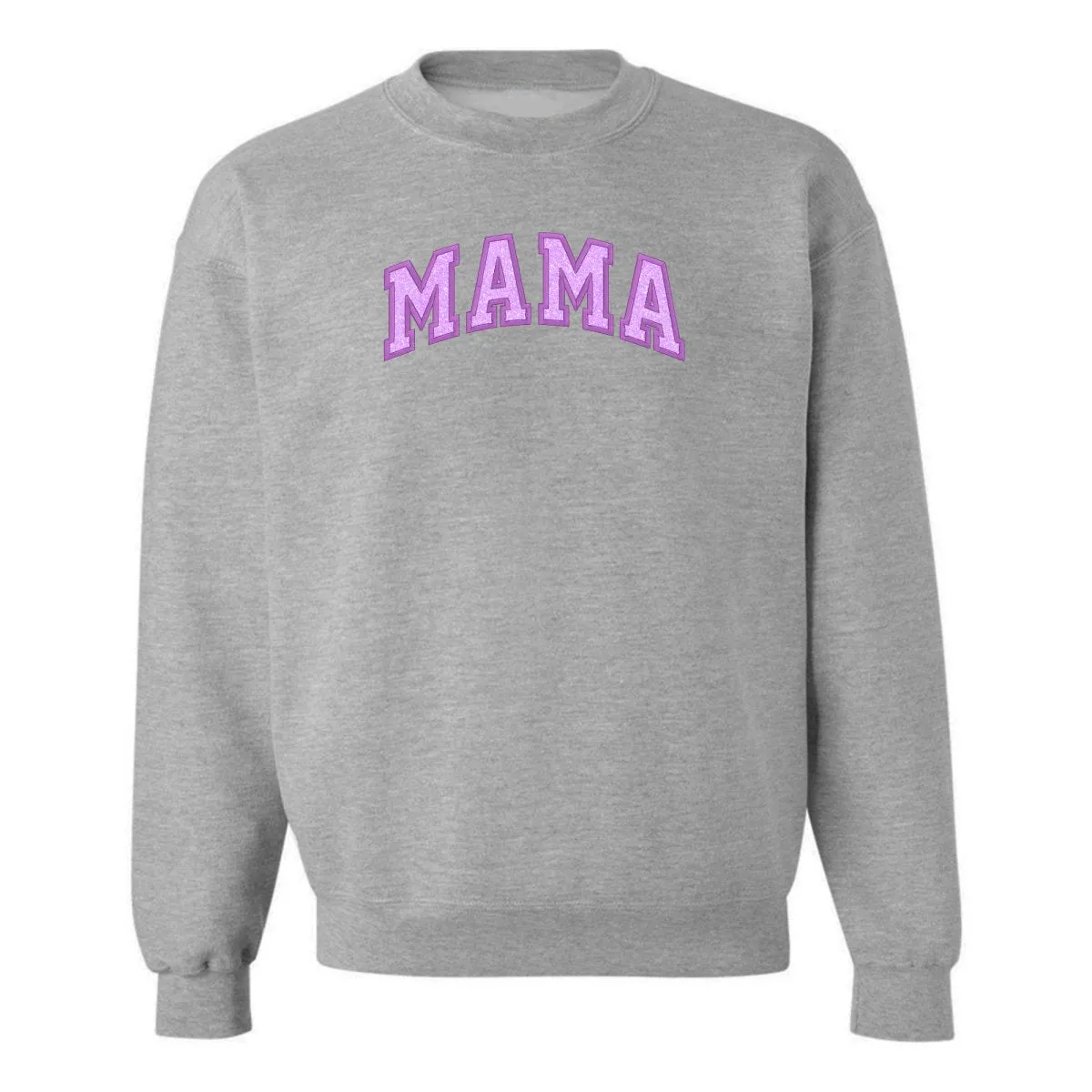 Glitter Embroidery ‘Mama’ Crewneck Sweatshirt