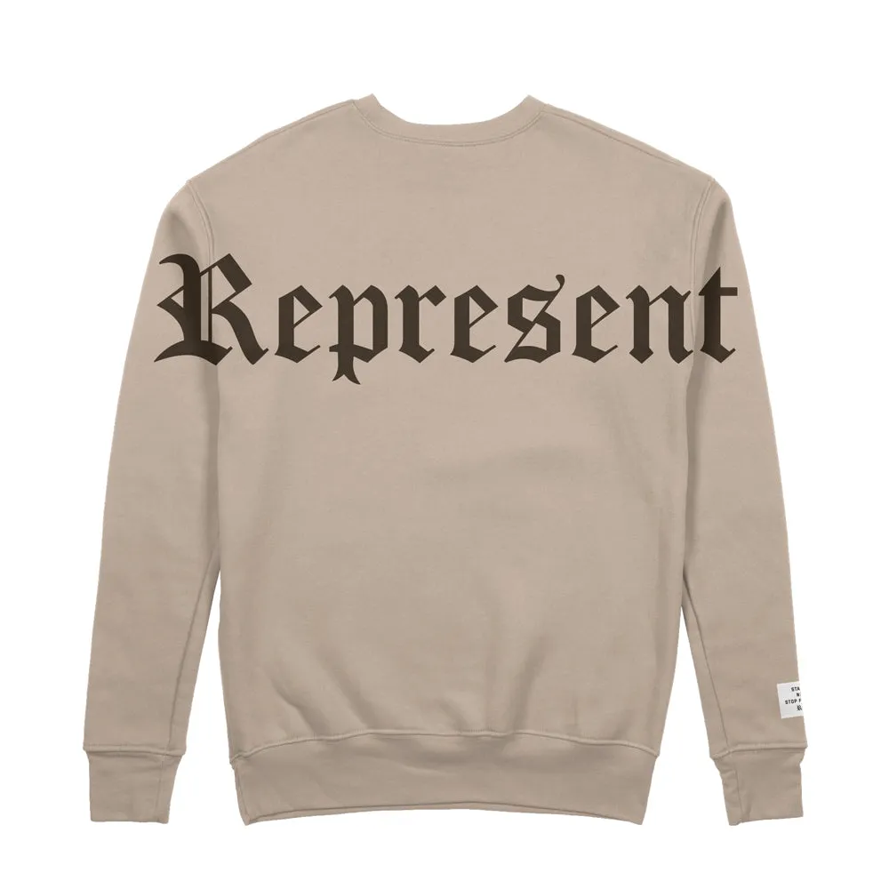 GO BIG Ultra Premium Crewneck Sweater [SANDSTONE] GO BIG DROP