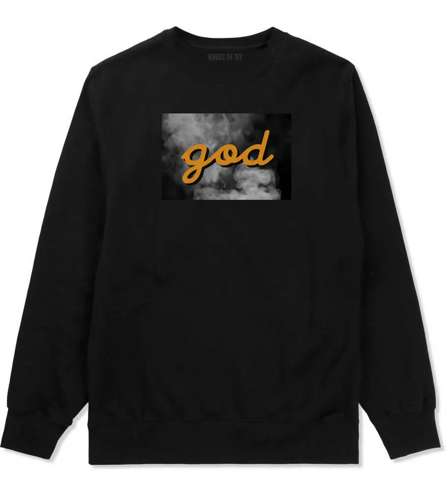 God Up In Smoke Puff Goth Dark Crewneck Sweatshirt