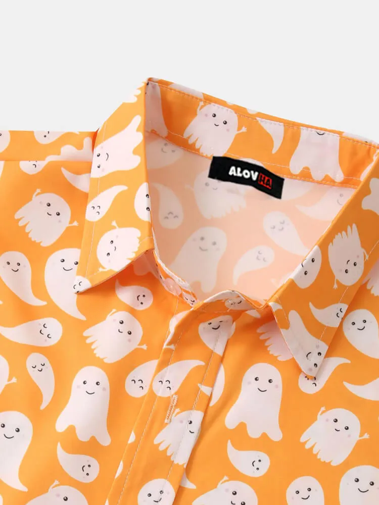 Halloween Cute Little Ghost Full Print Shirt