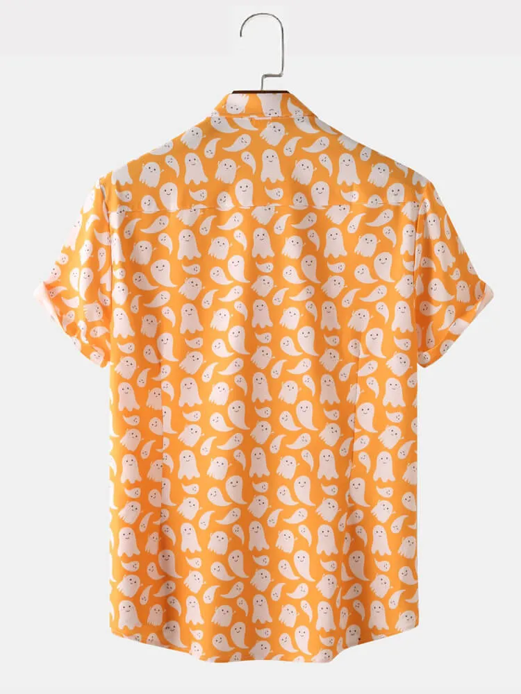 Halloween Cute Little Ghost Full Print Shirt