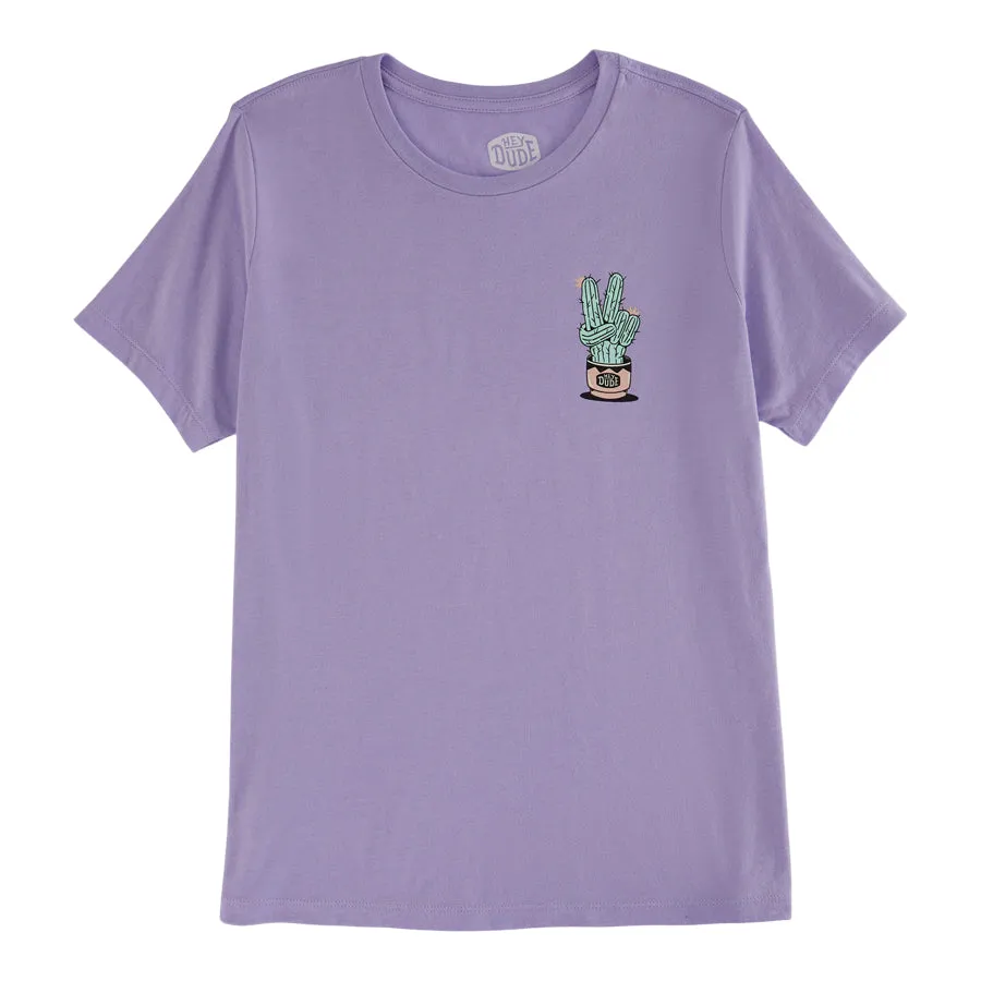HEYDUDE Peace Cactus Tee - Lavender