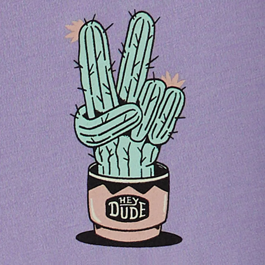 HEYDUDE Peace Cactus Tee - Lavender