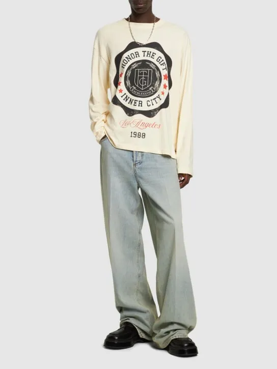 Honor the Gift   HTG seal logo cotton long sleeve t-shirt 