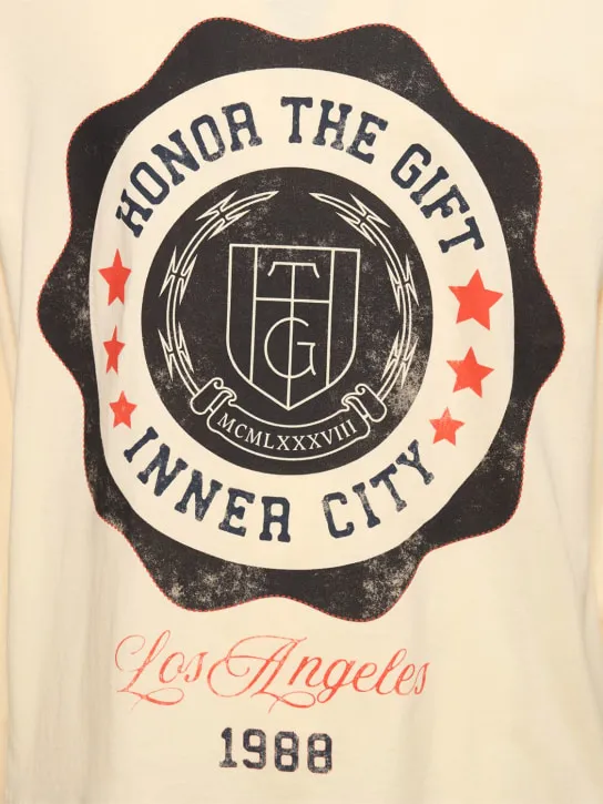 Honor the Gift   HTG seal logo cotton long sleeve t-shirt 