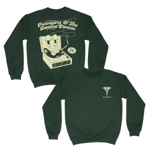 Jazz Dispensary "Dankest Grooves" Crewneck (Forest Green)