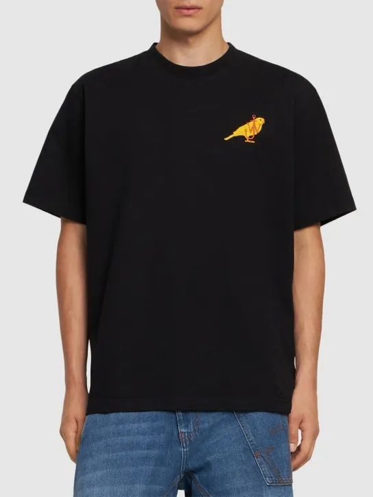 JW Anderson   Canary embroidery cotton t-shirt 