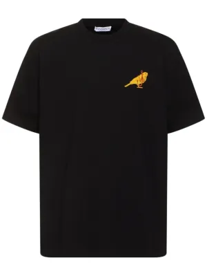 JW Anderson   Canary embroidery cotton t-shirt 