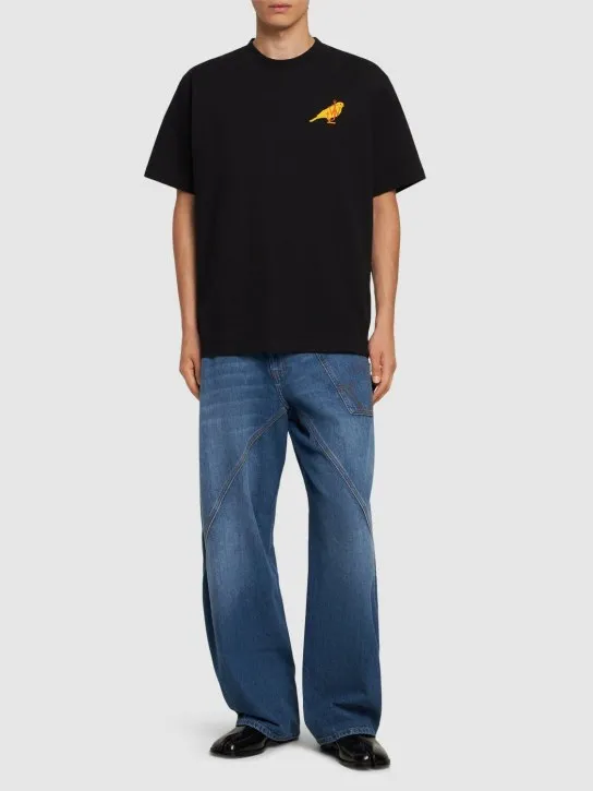 JW Anderson   Canary embroidery cotton t-shirt 