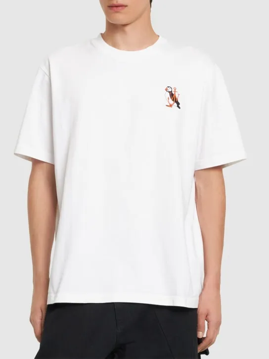 JW Anderson   Puffin embroidery cotton t-shirt 
