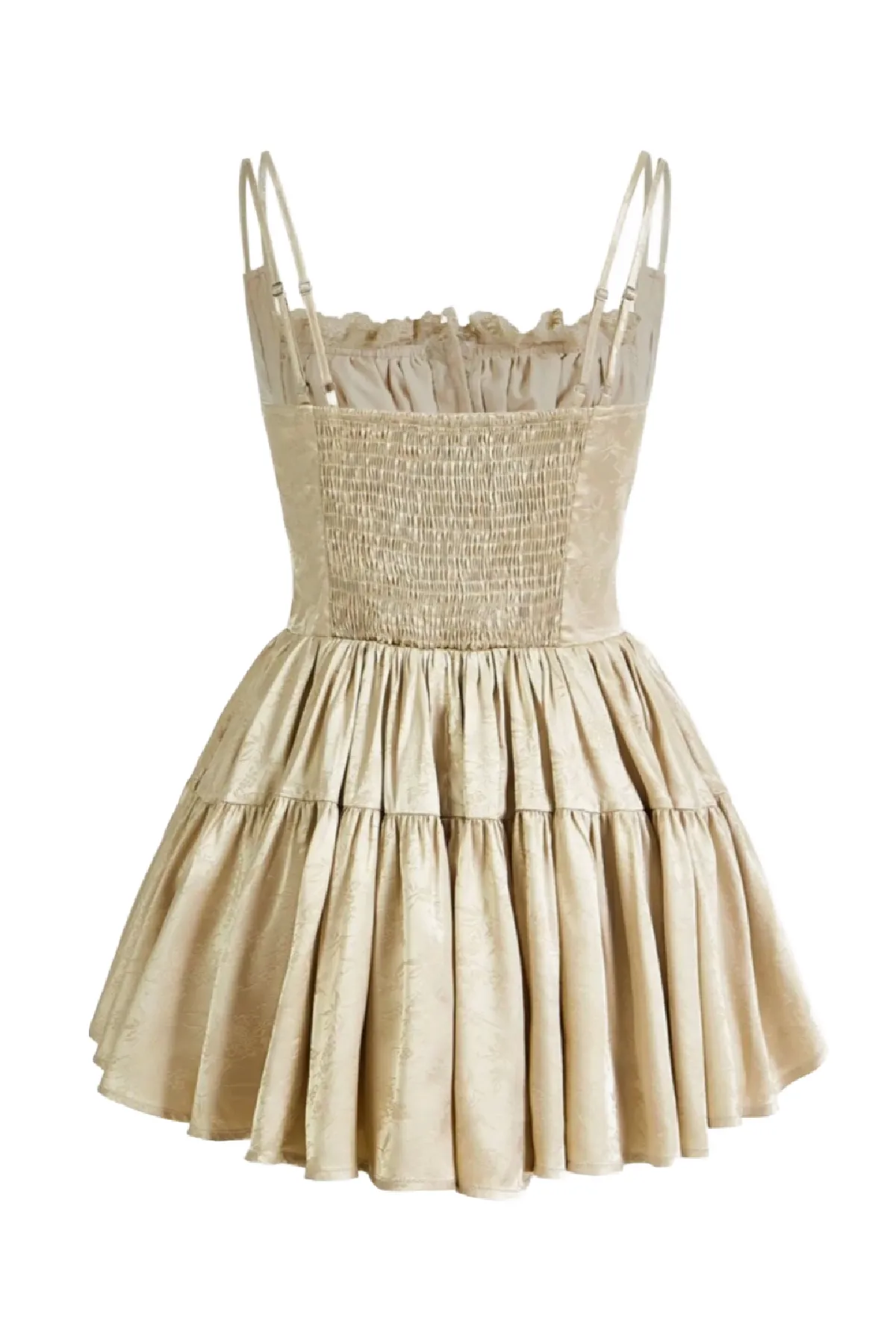 Kailey Pleated Mini Dress (Ivory White)