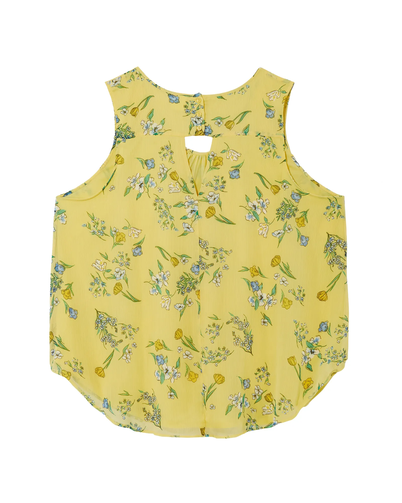 Kennedy Sleeveless Blouse | Yellow / Light Blue