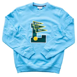Lacoste Flags Graphic Crewneck (Sky Blue)