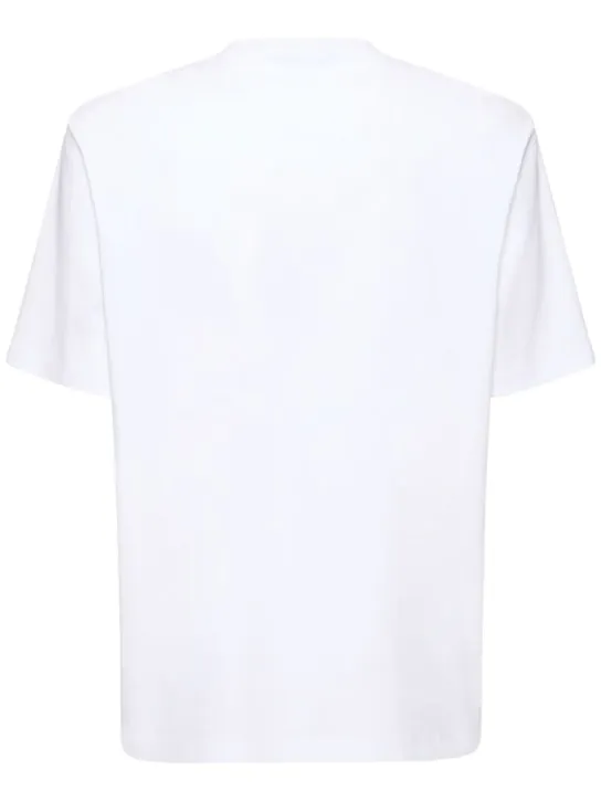 Lanvin   Curb logo embroidery cotton t-shirt 