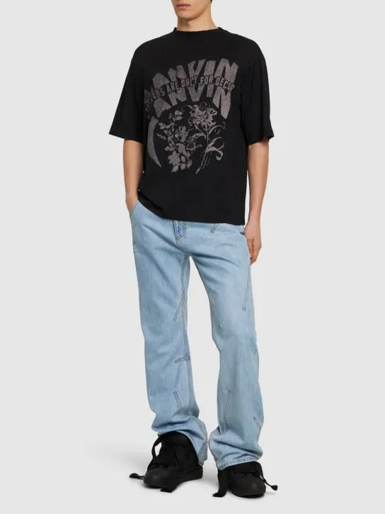 Lanvin   Logo printed jersey t-shirt 