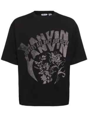 Lanvin   Logo printed jersey t-shirt 