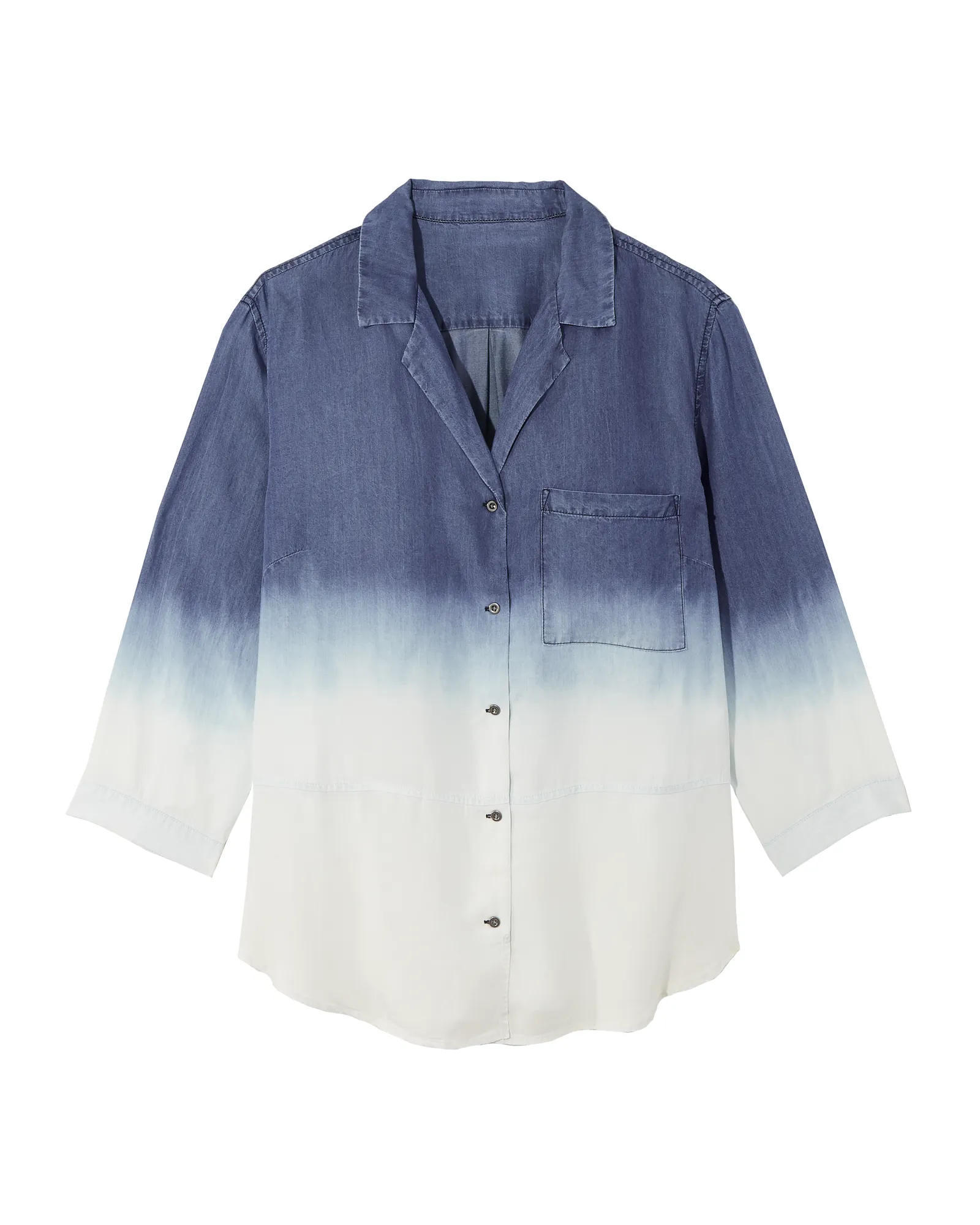Lisa Dip-Dyed Top | Medium Wash / White