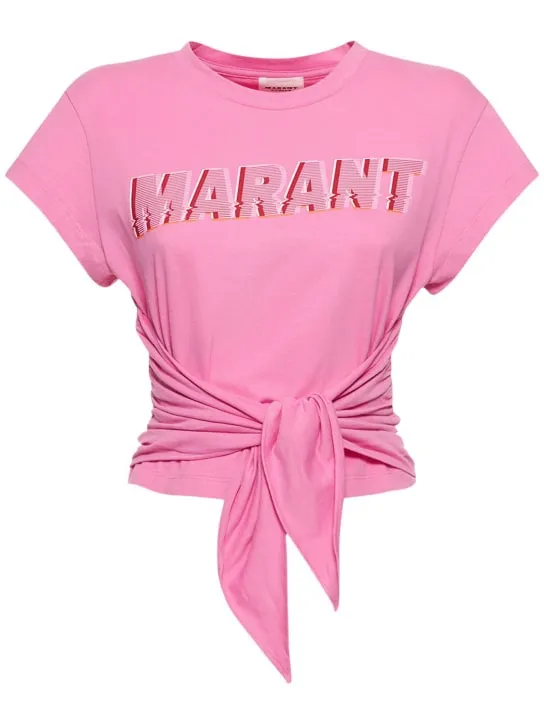 Marant Etoile   Zodya logo printed cotton t-shirt 