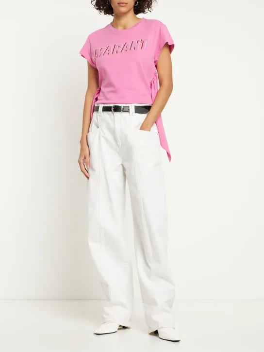 Marant Etoile   Zodya logo printed cotton t-shirt 