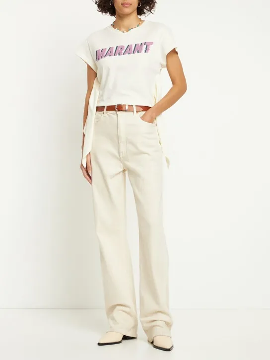 Marant Etoile   Zodya logo printed cotton t-shirt 