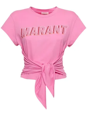 Marant Etoile   Zodya logo printed cotton t-shirt 