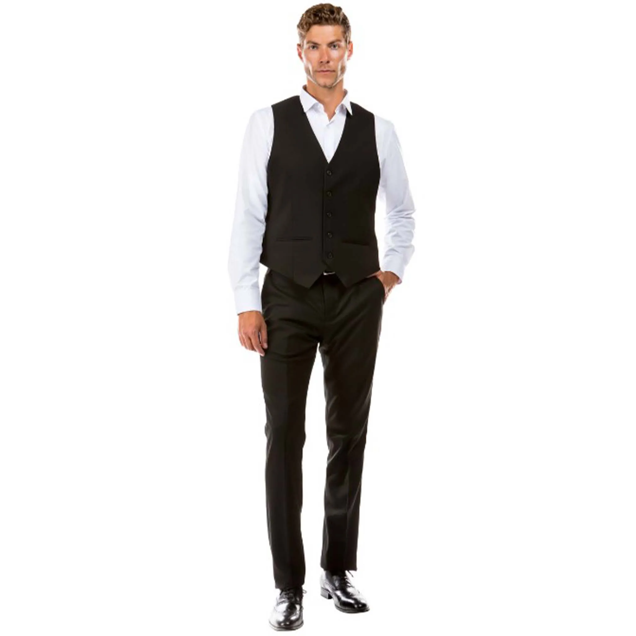 Men's Black Modern Fit Suit Vest