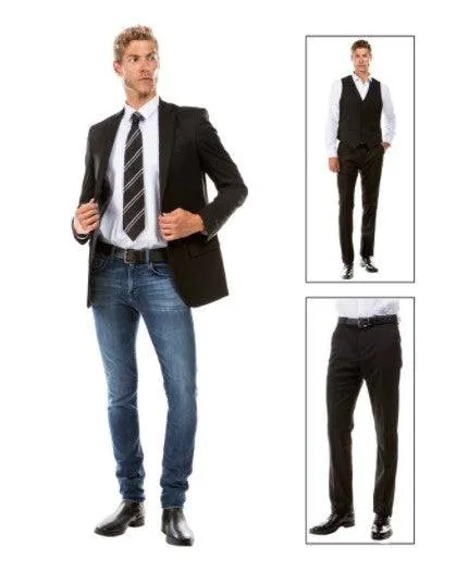 Men's Black Modern Fit Suit Vest