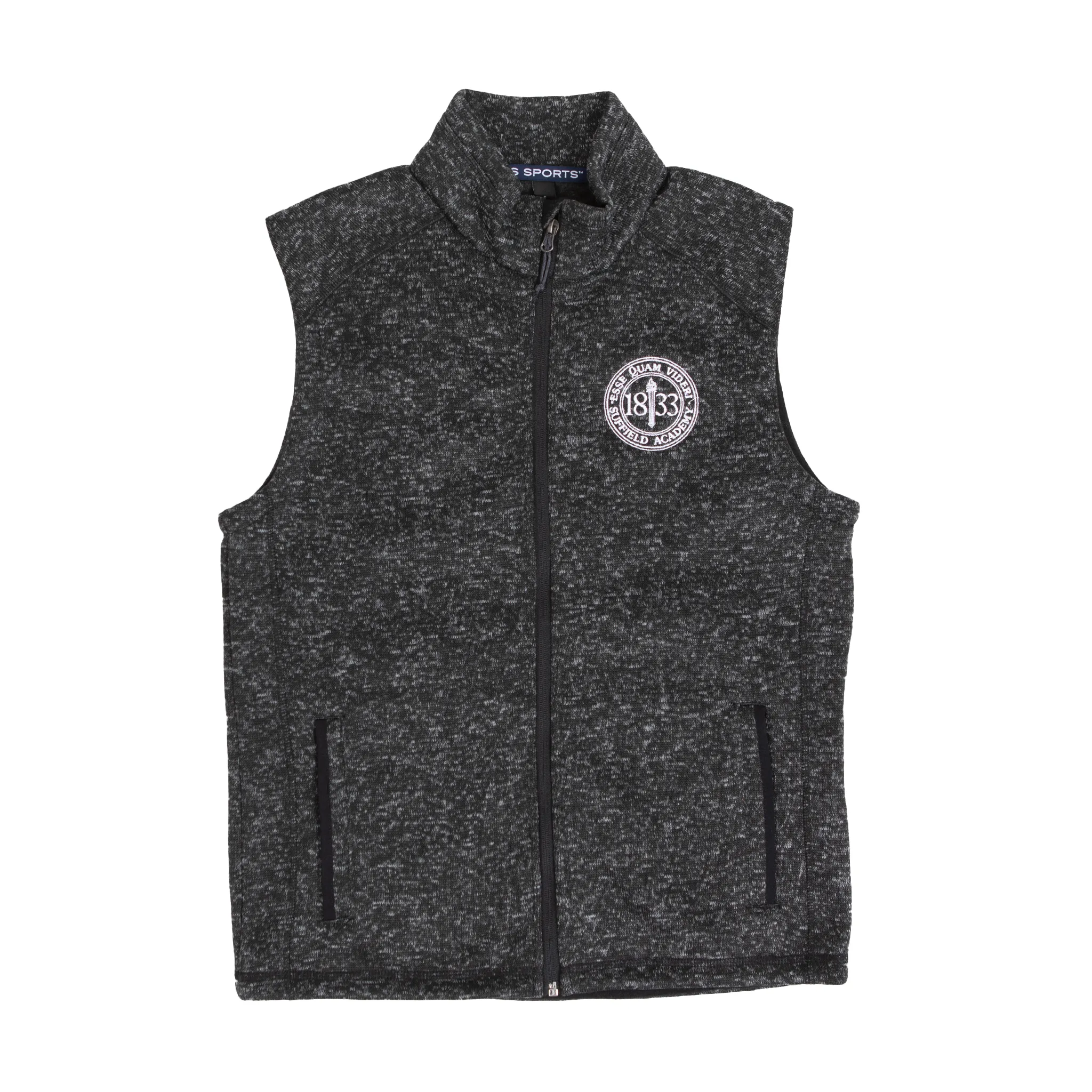 Men's ES Sport Black Sweater Marbled Vest
