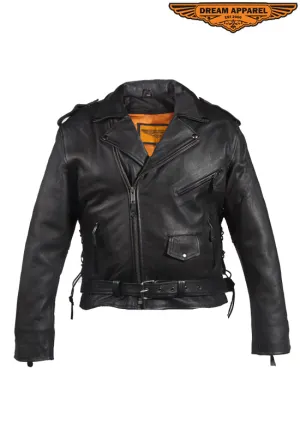 Mens Leather Jacket With Air Vents