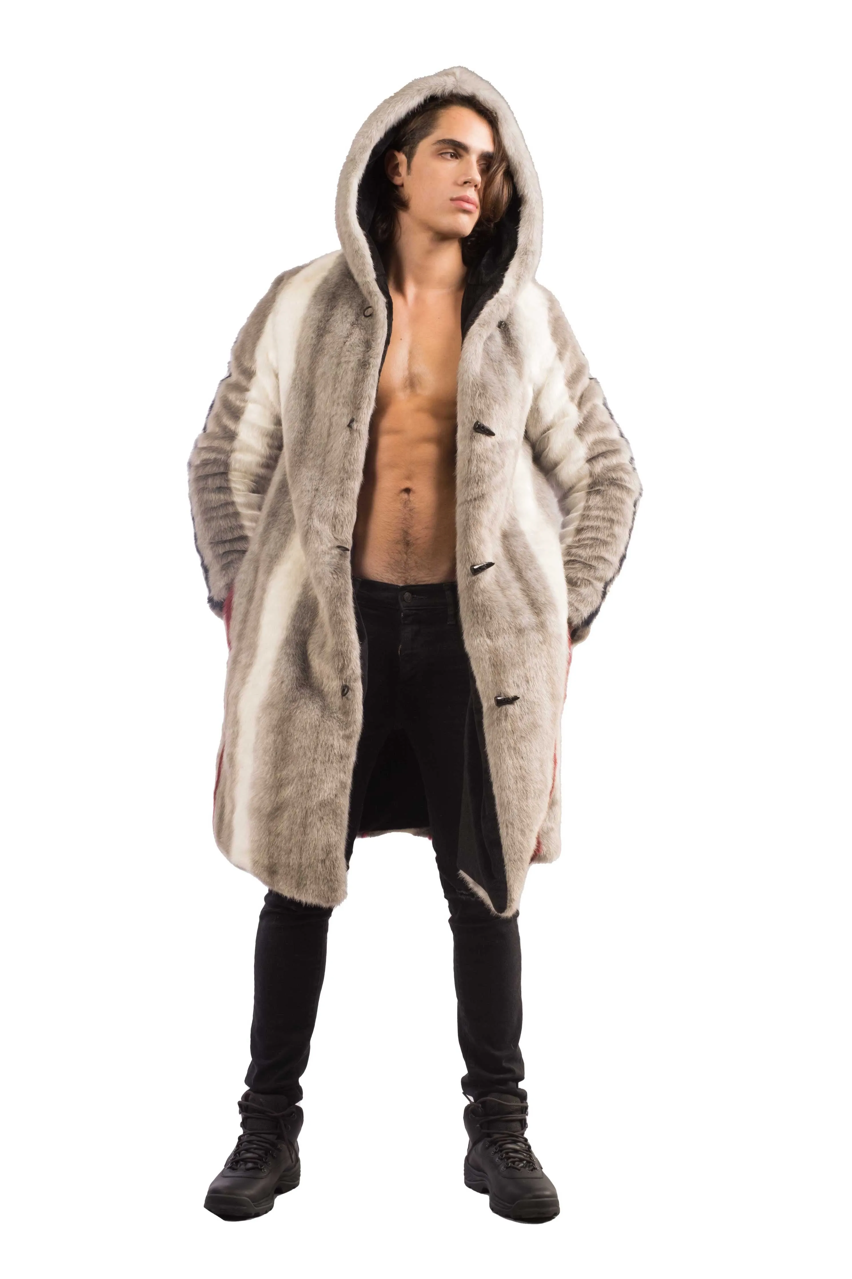 Men's Playa Coat in "Americana Stripe"