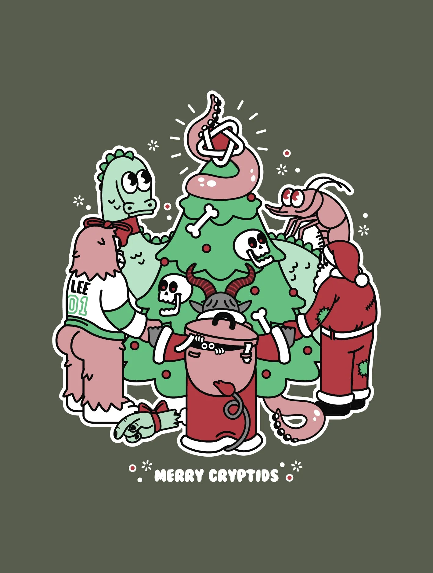 Merry Cryptids Holiday Sweater