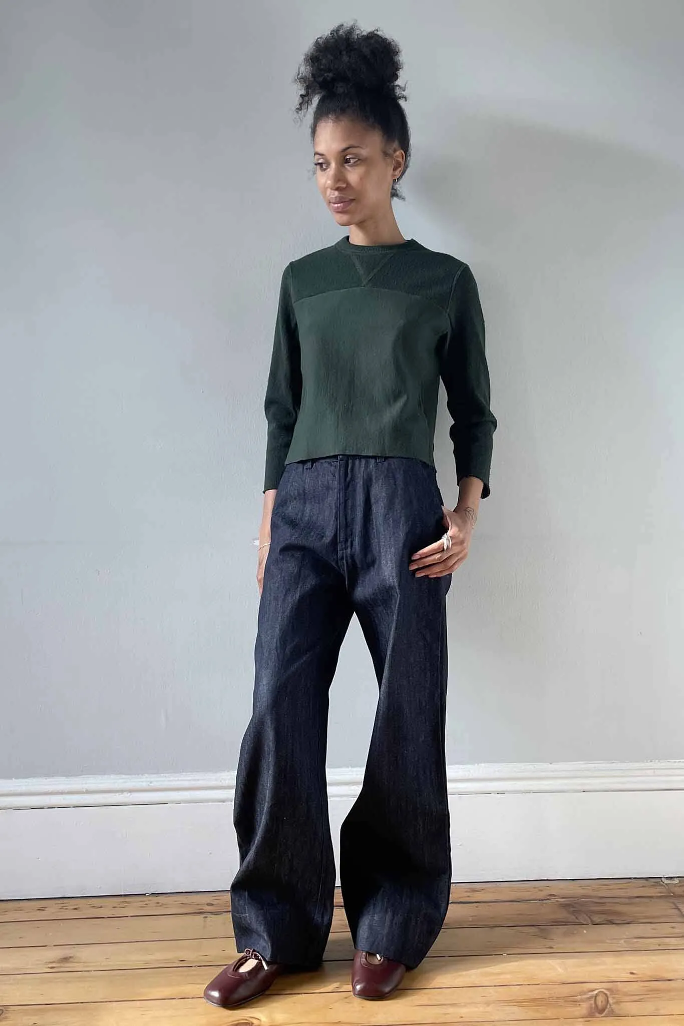 M.PATMOS x Regenerated Crewneck - Forest