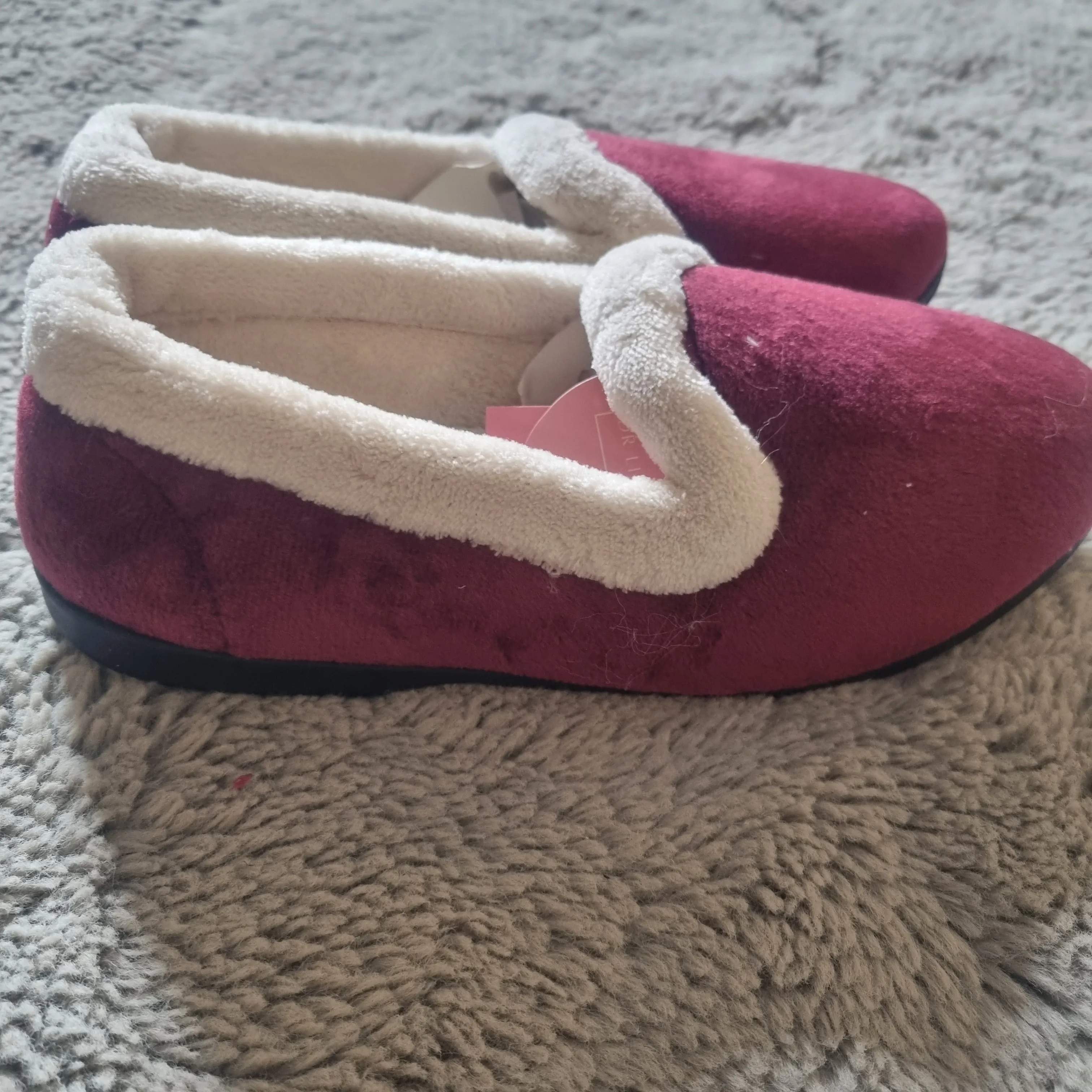 Muriel Faux fur collar slipper