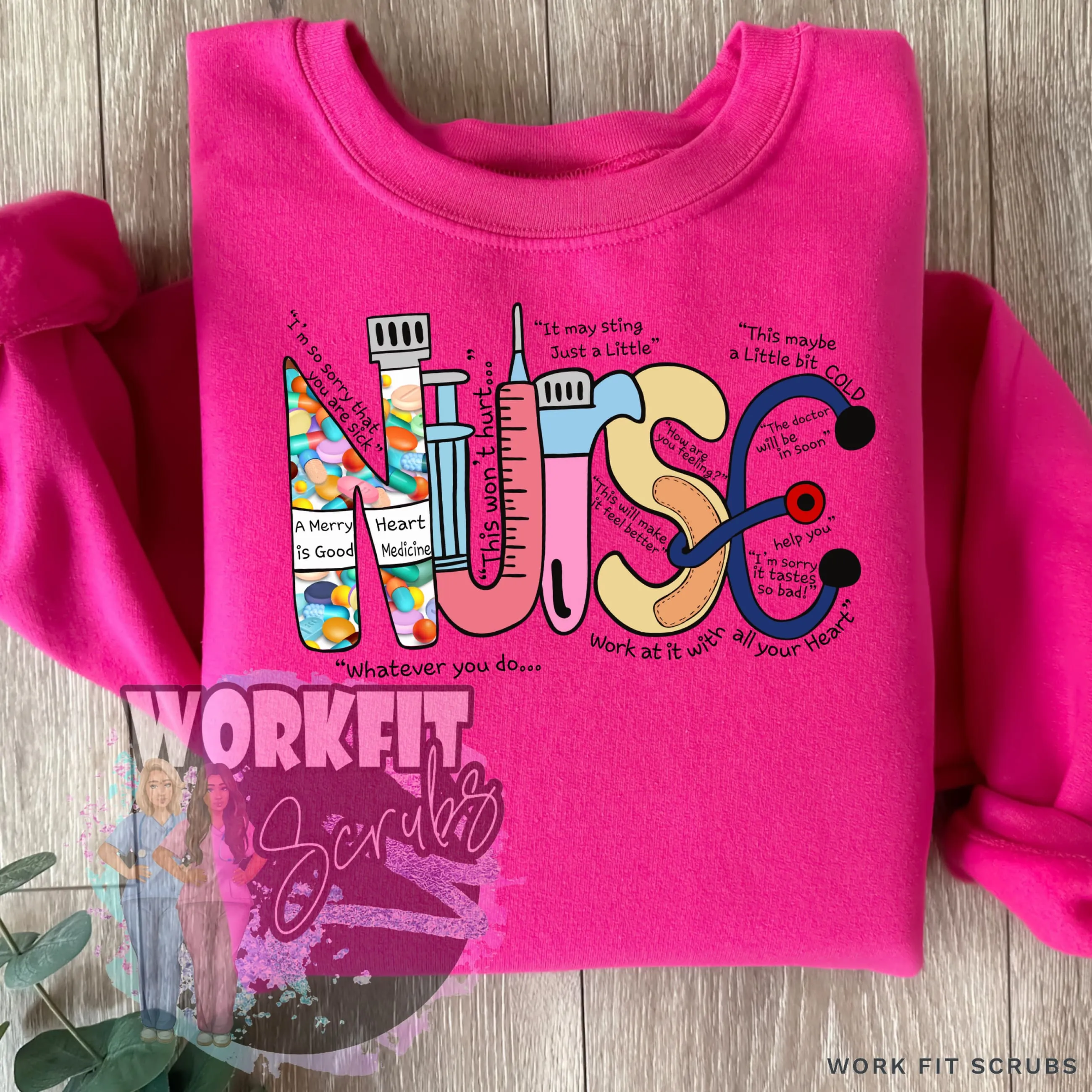 Nurse-Med-Tubes CREWNECK