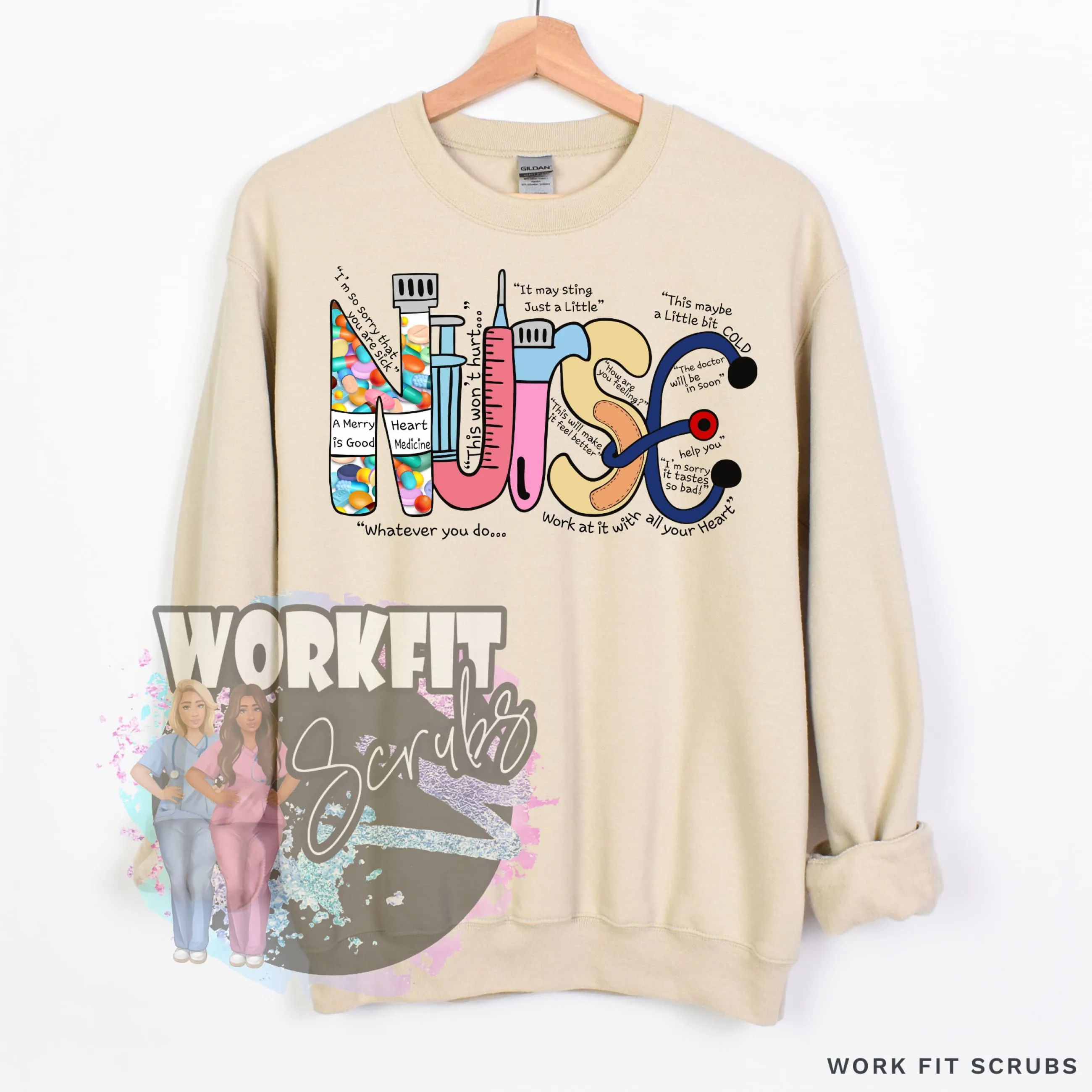 Nurse-Med-Tubes CREWNECK