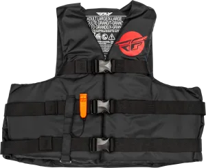 NYLON FLOTATION VEST BLACK/RED SM/MD