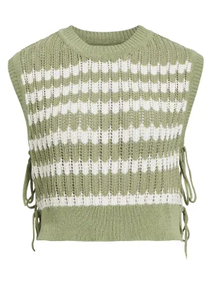 OBJDAIVA RE S/L CROPPED KNIT TOP | TEA CLOUD DANCER